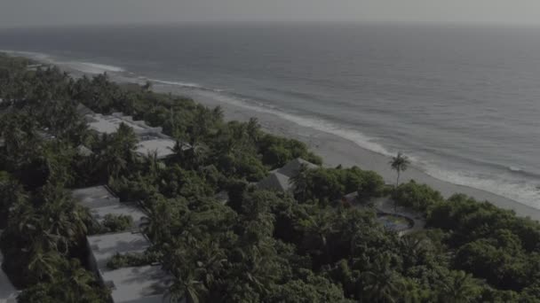 Vacker Fågelperspektiv Tropiska Öar Maldiverna Flygfoto Exotiska Tropiska Öar Film — Stockvideo