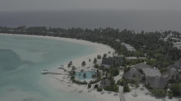 Egy Gyönyörű Madártávlatból Maldív Szigetek Trópusi Szigeteire Légi Fotózás Egzotikus — Stock videók
