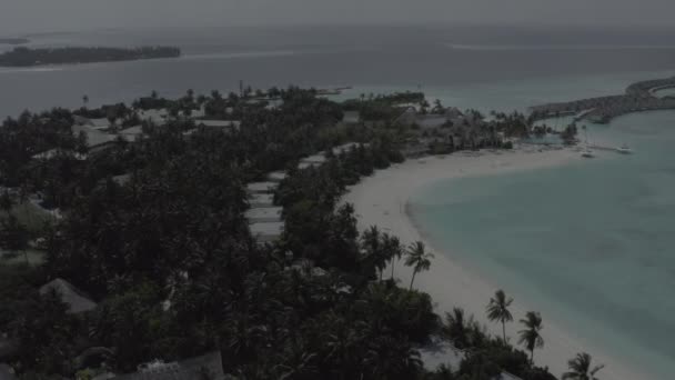 Una Hermosa Vista Pájaro Las Islas Tropicales Las Maldivas Fotografía — Vídeos de Stock