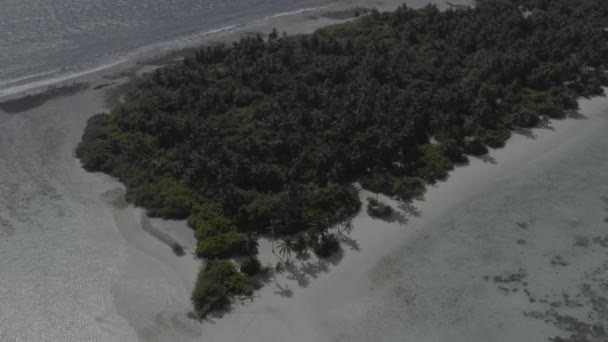 Μια Όμορφη Πανοραμική Θέα Των Τροπικών Νησιών Στις Μαλδίβες Αεροφωτογραφία — Αρχείο Βίντεο