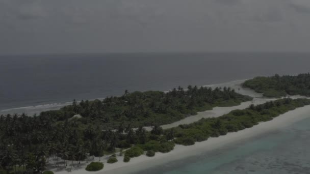 Egy Gyönyörű Madártávlatból Maldív Szigetek Trópusi Szigeteire Légi Fotózás Egzotikus — Stock videók