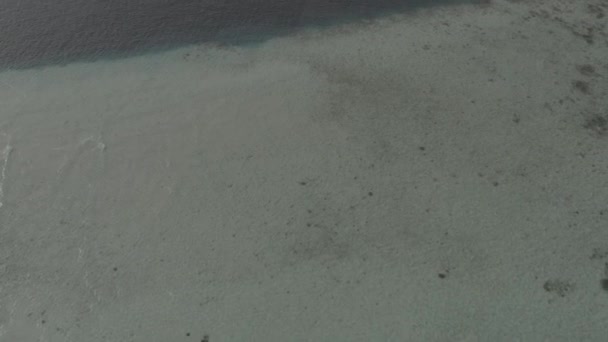 从无人驾驶飞机上俯瞰马尔代夫美丽的景色 对马尔代夫奇异岛屿 度假胜地和景观的空中摄影 鸟瞰全岛 没有彩色校正的视频 — 图库视频影像