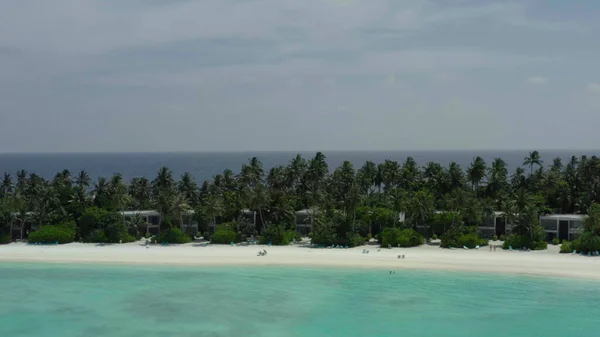 Tiroteio Drone Sobre Mar Nas Ilhas Maldivas Belas Ondas Mar — Fotografia de Stock