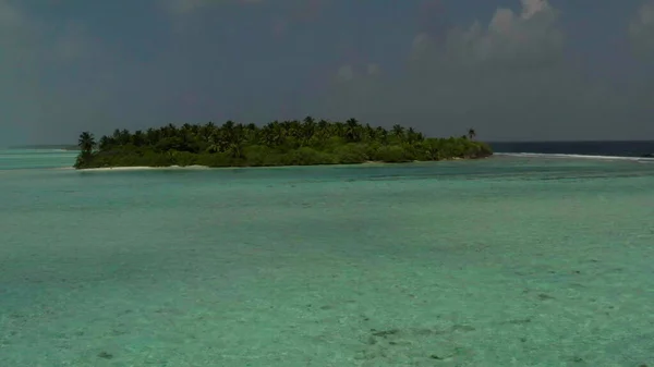 Disparando Desde Dron Sobre Mar Las Islas Maldivas Hermosas Olas —  Fotos de Stock