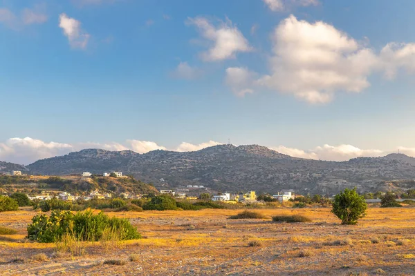 Landscape View Interior Rhodes Island Mountains Background Greece Europe — Stock Photo, Image