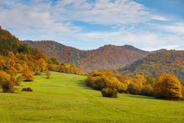 Landelijk Landschap Een Herfstochtend Noordwesten Van Slowakije Europa — Stockfoto
