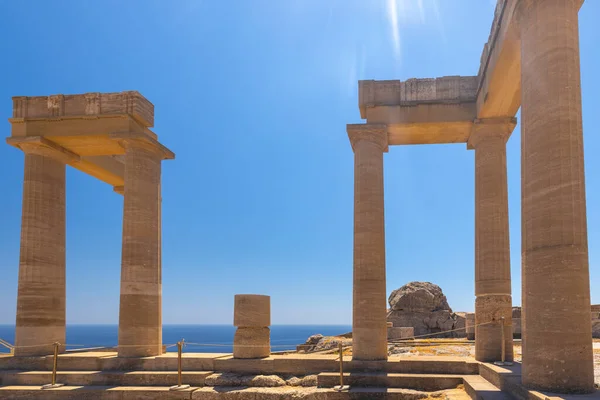 Acropolis Lindos Historical Architecture Rhodes Island Greece Europe — Stock Photo, Image