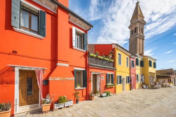 Ilha Burano Com Casas Coloridas Perto Veneza Itália Europa — Fotografia de Stock