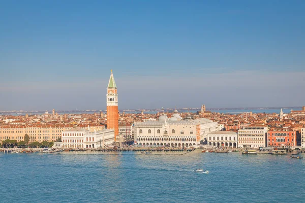 Venetië Met Campanile Mark Uitzicht Vanaf Klokkentoren Van Basilca Van — Stockfoto