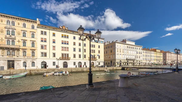 Canal Grande Navigable Canal Center Trieste Italy Europe — Stock Photo, Image