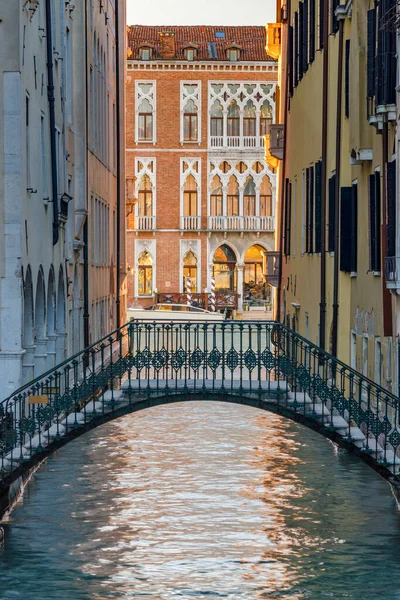 Pont Fer Sur Canal Venise Italie Europe — Photo