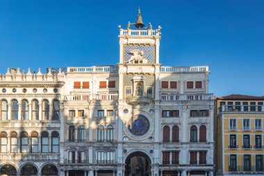 Venedik, İtalya, Avrupa 'daki St. Mark saat kulesi.
