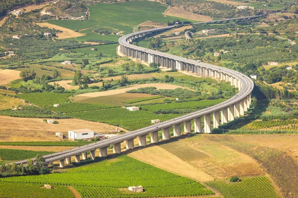 Highway Bridge Pillars Sicily Italy Europe — Stock Photo, Image