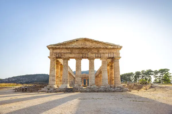 Temple Dorique Segesta Site Archéologique Sicile Italie Europe — Photo
