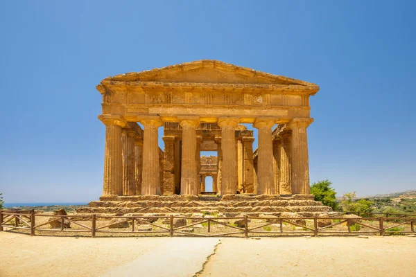 Temple Concordia Valley Temples Archaeological Site Agrigento Sicily Italy Europe — Stock Photo, Image