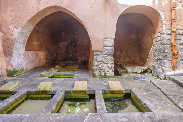 Medieval Washhouse Cefalu Attractive Destination Sicily Italy Europe — Stock Photo, Image