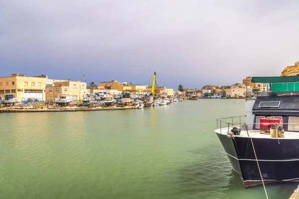 Canal Marítimo Mazara Del Vallo Ciudad Suroeste Sicilia Italia Europa — Foto de Stock