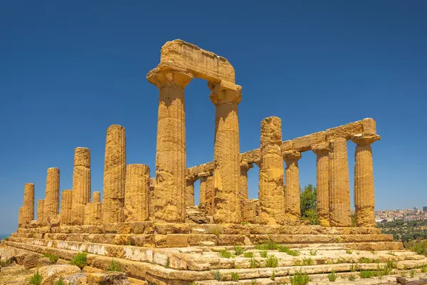 Temple Juno Valley Temples Archaeological Site Agrigento Sicily Italy Europe — Stock Photo, Image