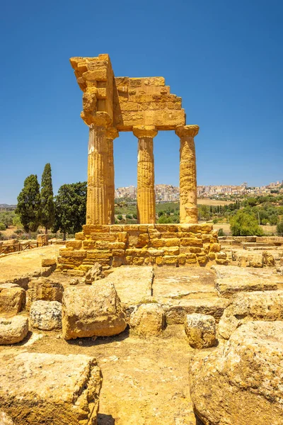 Świątynia Heraklesów Dolinie Świątyń Stanowisko Archeologiczne Agrigento Sycylii Włochy Europa — Zdjęcie stockowe