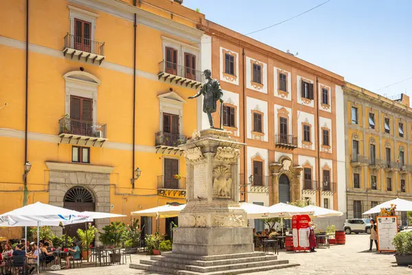 Palermo Talya Temmuz 2023 Kasaba Meydanı Piazza Bologni — Stok fotoğraf
