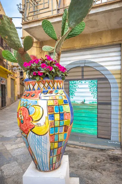 Mazara Del Vallo Italy July 2023 Ceramics City Centre Known — Stock Photo, Image
