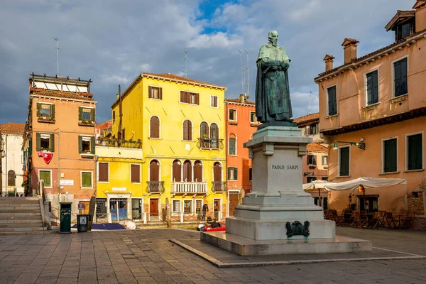 Venecia Italia Marzo 2023 Plaza Santa Fosca Con Estatuas Paolo — Foto de Stock