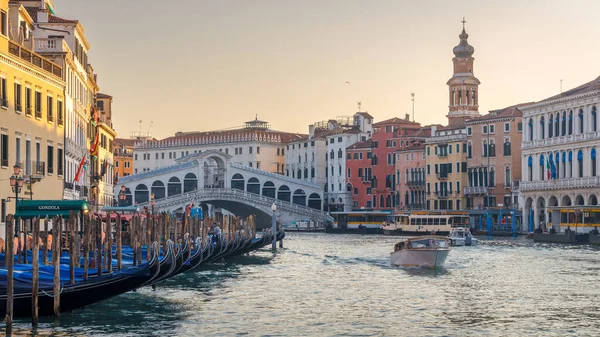 Venedig Italien März 2023 Der Canal Grande Mit Rialto Brücke — Stockfoto