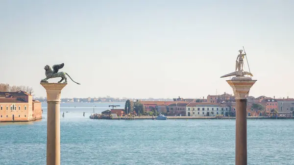 Venice Italië Maart 2023 Kolommen Van Het Piazzetta San Marco — Stockfoto
