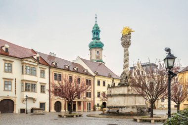 SOPRON, HUNGARY - APRIL 8, 2023: The Main Square with The Firewatch Tower. clipart