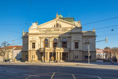 PILSEN, CZECH REPUBLIC - 9 HAZİRAN 2024: Josef Kajetan Tyl Tiyatrosu, şehir merkezindeki ana tiyatro