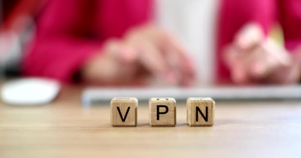 Εικονικό Ιδιωτικό Δίκτυο Vpn Και Σύνδεση Στο Internet Έννοια Της — Αρχείο Βίντεο