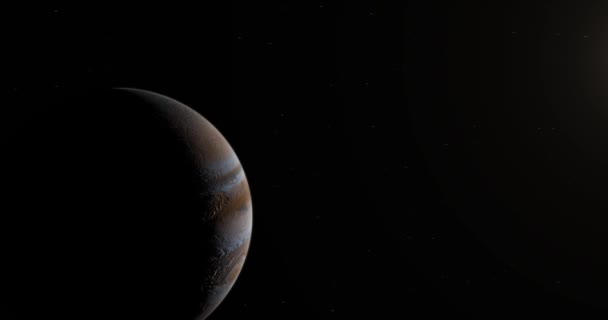 木星是太阳系内最大的行星 木星上的大气现象和大气中存在生命的假设 — 图库视频影像