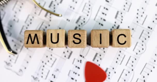 Amor Por Música Aprender Tocar Instrumentos Musicales Amor Por Música — Vídeo de stock