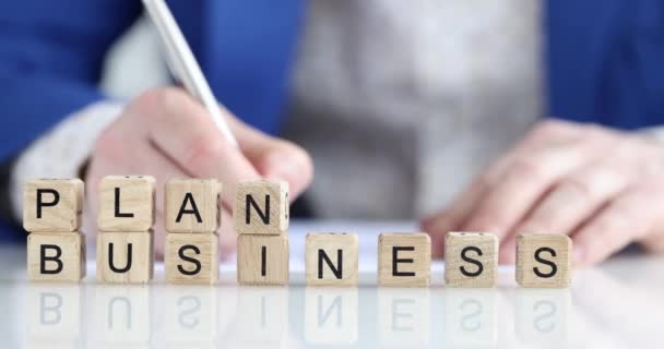 Босс Планирует Бизнес План Успешного Развития Бизнеса Концепция Исследования Эффективности — стоковое видео