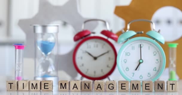 Управление Временем Успешное Бизнес Планирование Время Планировать Цели Короткое Время — стоковое видео