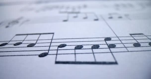 Note Tasti Musicali Bianco Nero Concetto Sinfonico Musicale — Video Stock