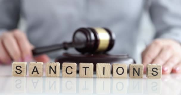 Economic Financial Sanctions Russia Judicial Decisions Court Russia Global Sanctions — Stock Video