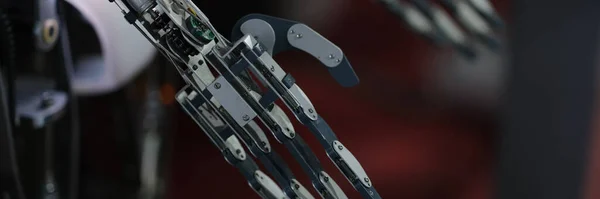 Robot Bras Machine Learning Contact Conscience Concept Robotique Intelligent Cyborg — Photo