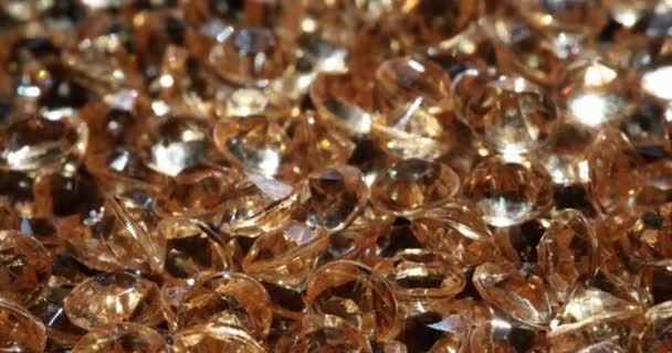 Багато Природних Жовтих Сапфірових Дорогоцінних Діамантів Вибір Кольорів — стокове відео