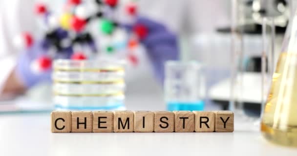 Ext Chemistry Medical Chemical Laboratory Study Dna Development New Viruses — Stockvideo