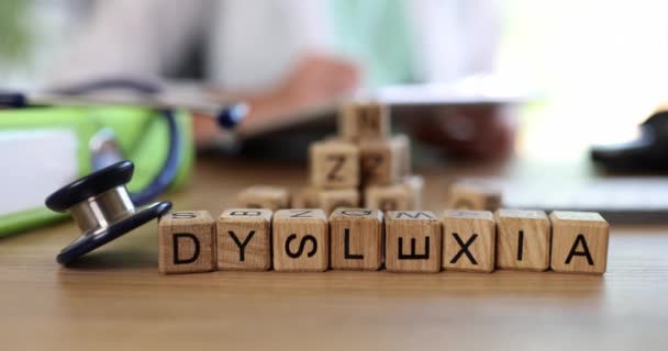 Dyslexie Provoque Diagnostic Rapproché Des Symptômes Traitement Déficience Sélective Capacité — Video