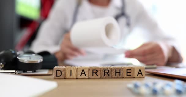 Diarreia Causas Diagnóstico Tratamento Aconselhamento Médico Remédios Medicamentos Para Diarréia — Vídeo de Stock