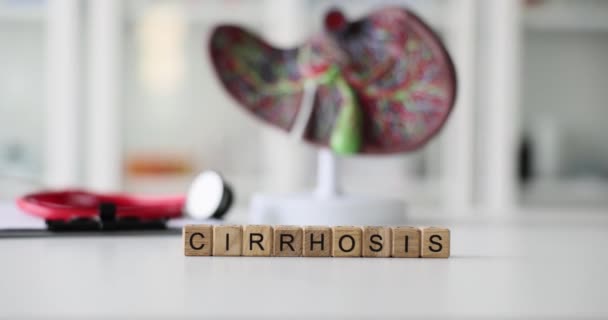 Leveranatomi Och Cirros Sjukdom Diagnos Kliniken Cirros Levern Sjukdom Som — Stockvideo