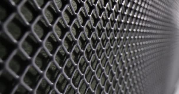 Siyah Arkaplanda Siyah Bal Peteği Desenine Yakın Çekim Sonsuz Geometrik — Stok video