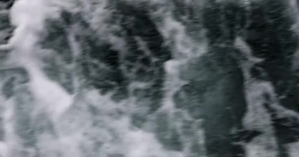 Морские Волны Пеной Быстро Катятся Кормой Корабля Фон Движения Морских — стоковое видео
