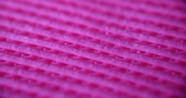 Texture Caoutchouc Rose Tissu Concept Rayures — Video