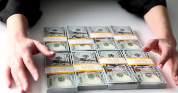 Judge Takes Large Monetary Bribe Buy Criminal Sentence Price Conscience — Stock Video