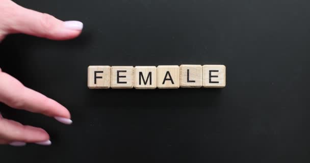 Inegalitatea Sau Egalitatea Dintre Bărbat Femeie Text Cuburi Egalitatea Gen — Videoclip de stoc