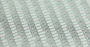 Hesap tablosundaki rakamlar mali raporun sütunlarında. Ticari göstergelerin muhasebe raporu, istatistikleri ve analizleri