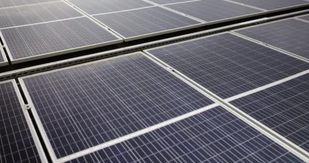 Fecho Painel Assolar Fecho Painel Solar Industrial Para Produção Eletricidade — Vídeo de Stock